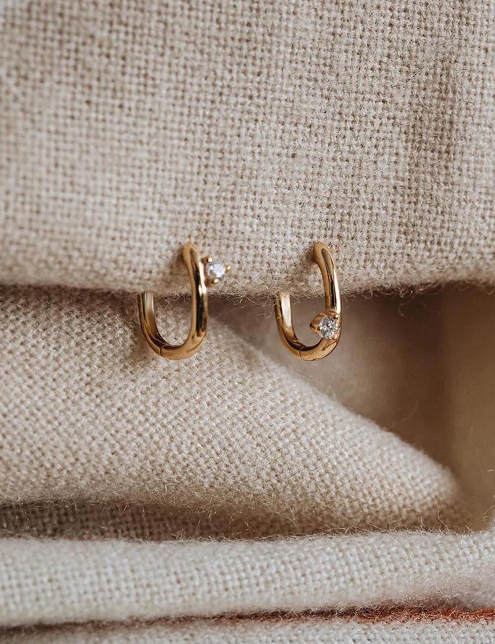 Rhinestone Stud Earrings — earrings, view 4