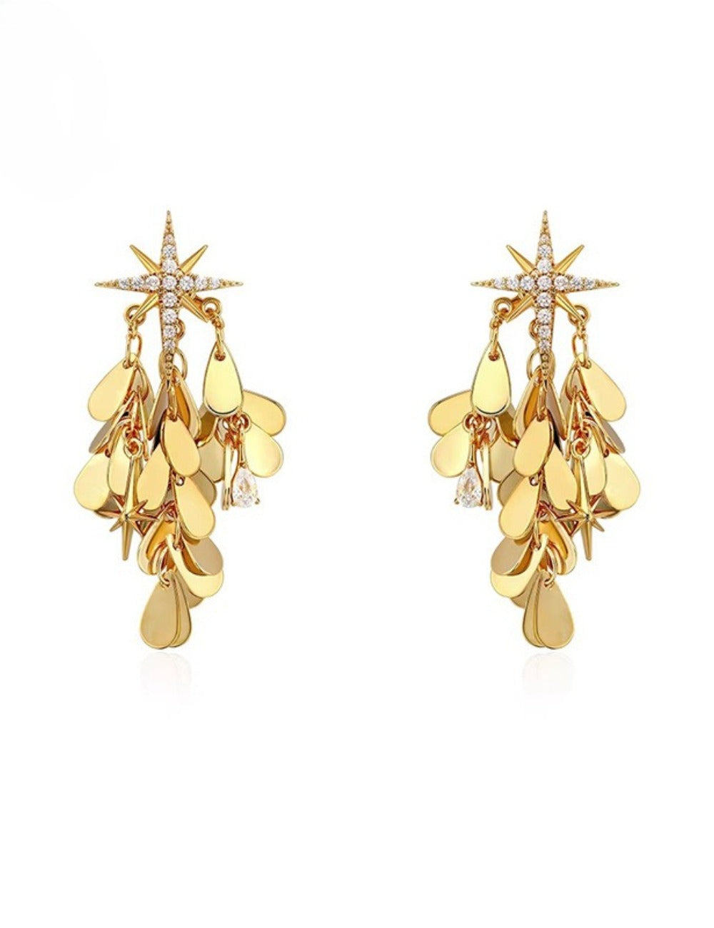 Starburst Tassel Drop Earrings — earrings