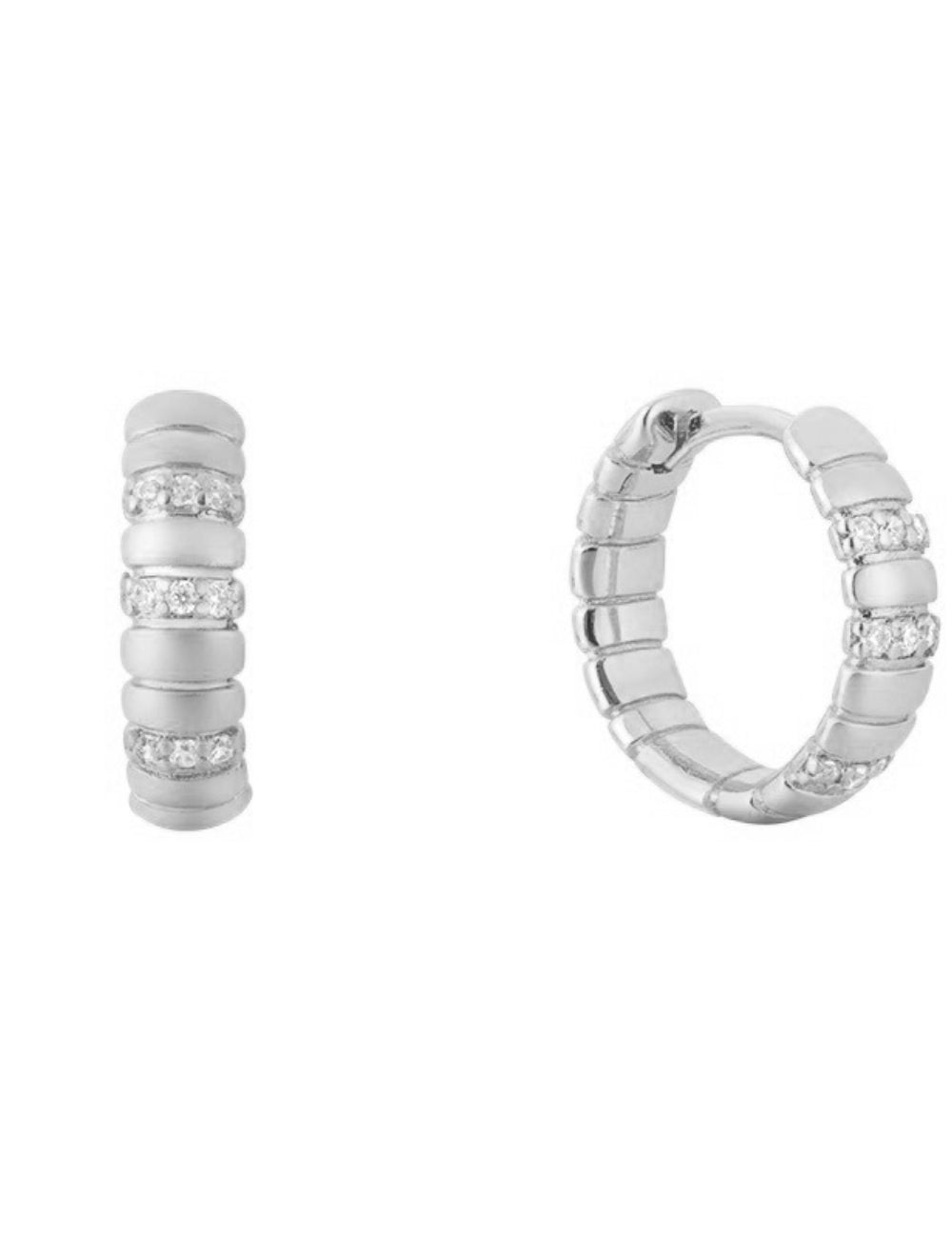 Snake-Bone Motif Hoop Earrings — earrings