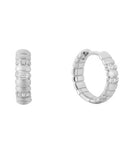Snake-Bone Motif Hoop Earrings — earrings