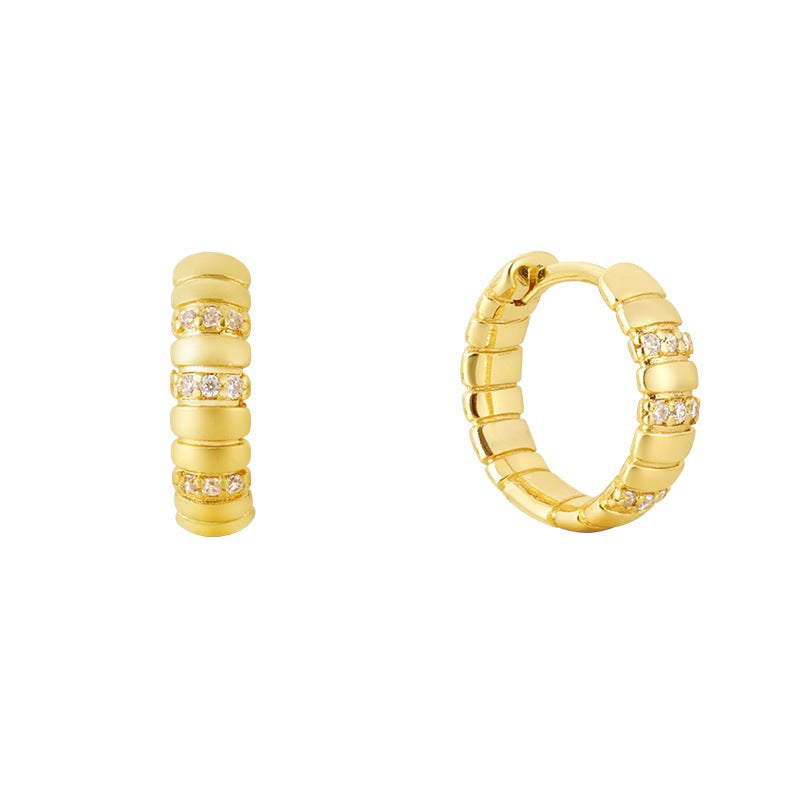 Snake-Bone Motif Hoop Earrings — earrings, view 2