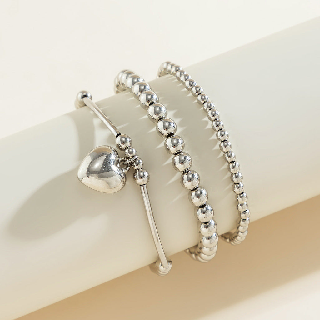 Layered Round Beaded Bracelet — bracelet, view 10