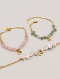 Shell Charm Beaded Chain Bracelet — bracelet