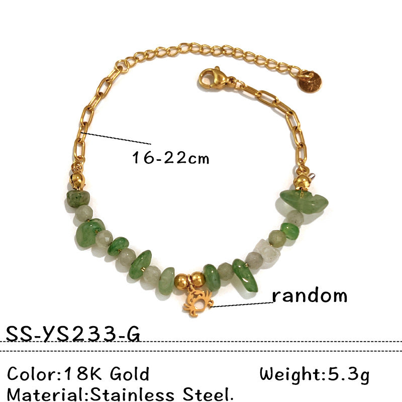 Shell Charm Beaded Chain Bracelet — bracelet, view 5