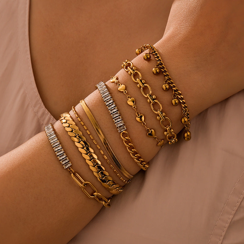 Chunky Cuban Link Chain Bracelet — bracelet, view 2