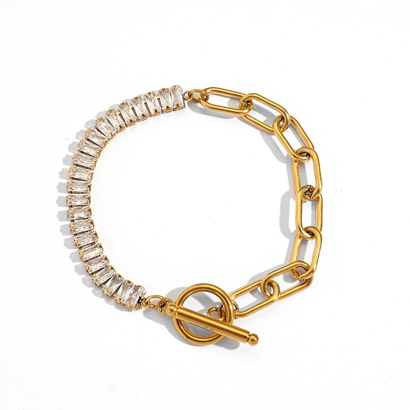 Chunky Cuban Link Chain Bracelet — bracelet, view 3