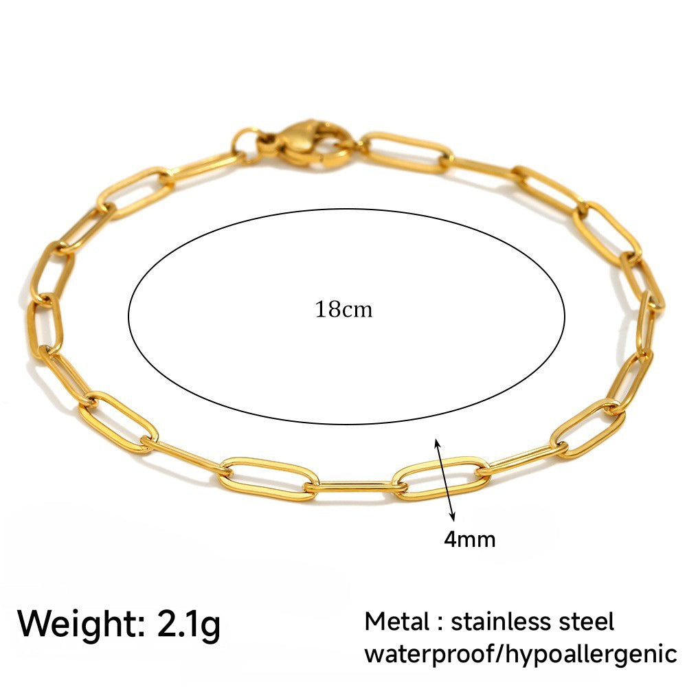Chunky Cuban Link Chain Bracelet — bracelet, view 4