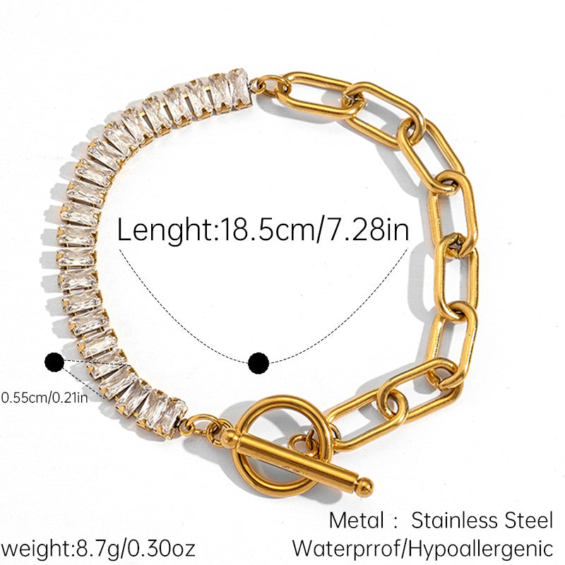 Chunky Cuban Link Chain Bracelet — bracelet, view 7