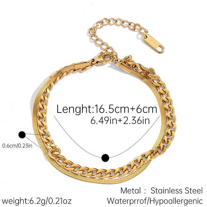 Chunky Cuban Link Chain Bracelet — bracelet, view 9