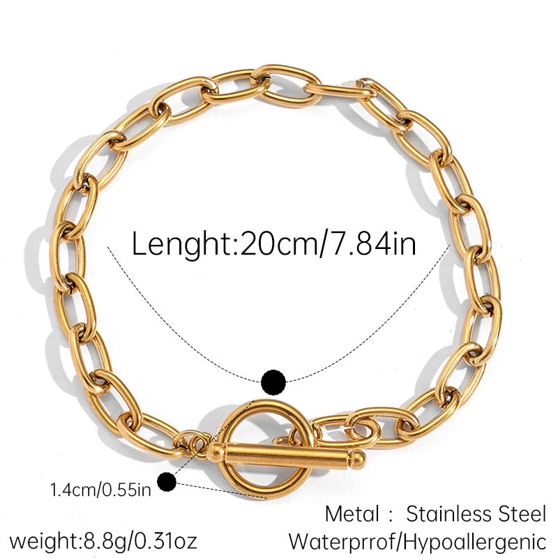 Chunky Cuban Link Chain Bracelet — bracelet, view 10