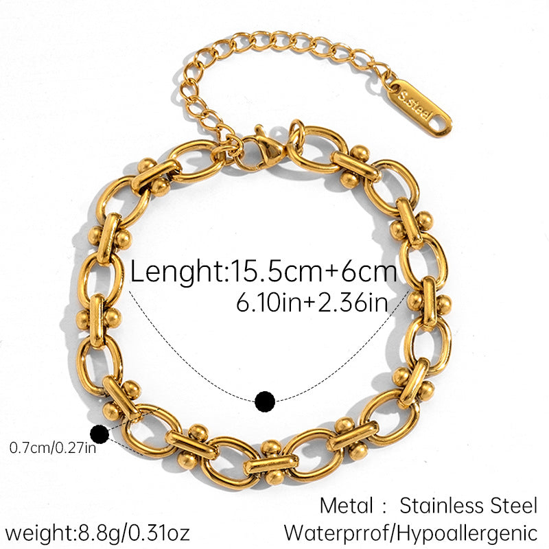 Chunky Cuban Link Chain Bracelet — bracelet, view 13