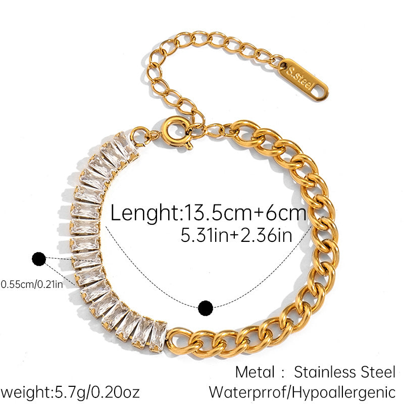 Chunky Cuban Link Chain Bracelet — bracelet, view 14