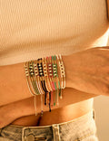 Cubic Zirconia Braided Bead Bracelet — bracelet