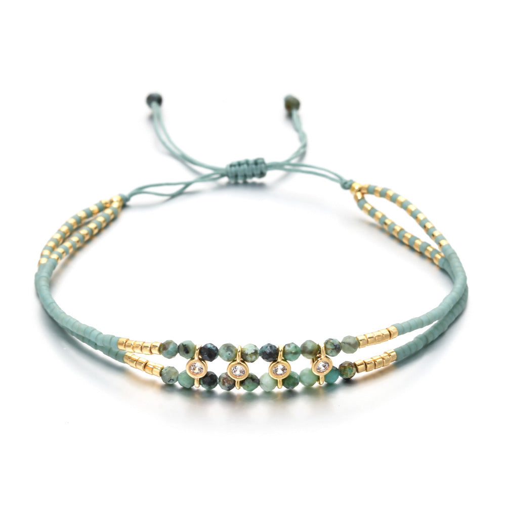 Cubic Zirconia Braided Bead Bracelet — bracelet, view 5