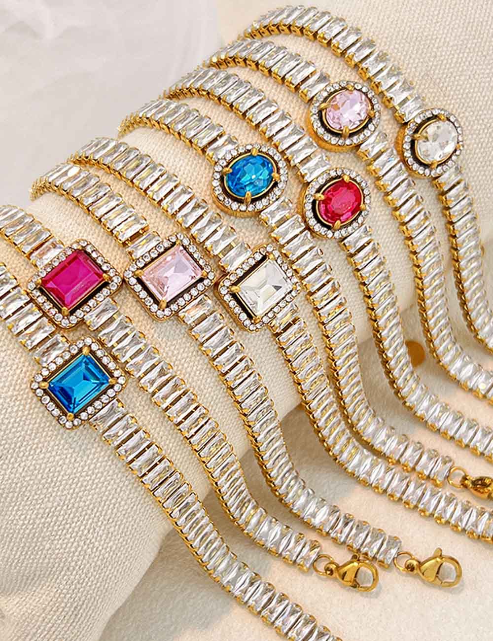 Two-Size Cubic Zirconia Bracelet — bracelet
