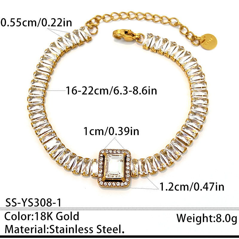 Two-Size Cubic Zirconia Bracelet — bracelet, view 5