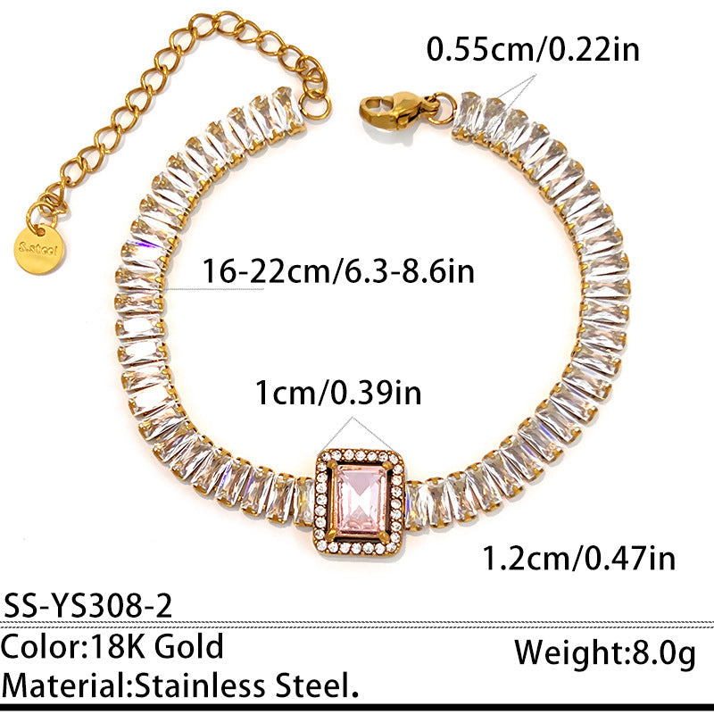 Two-Size Cubic Zirconia Bracelet — bracelet, view 6