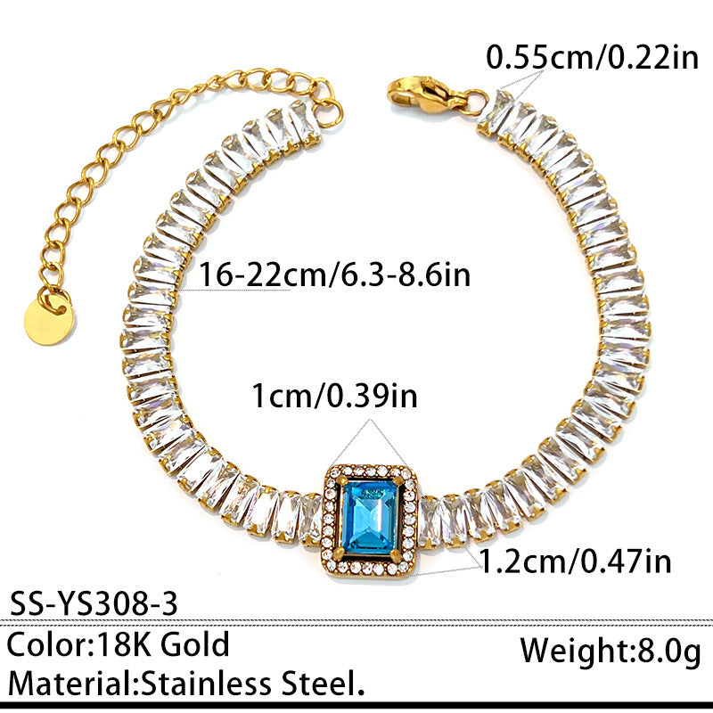 Two-Size Cubic Zirconia Bracelet — bracelet, view 7