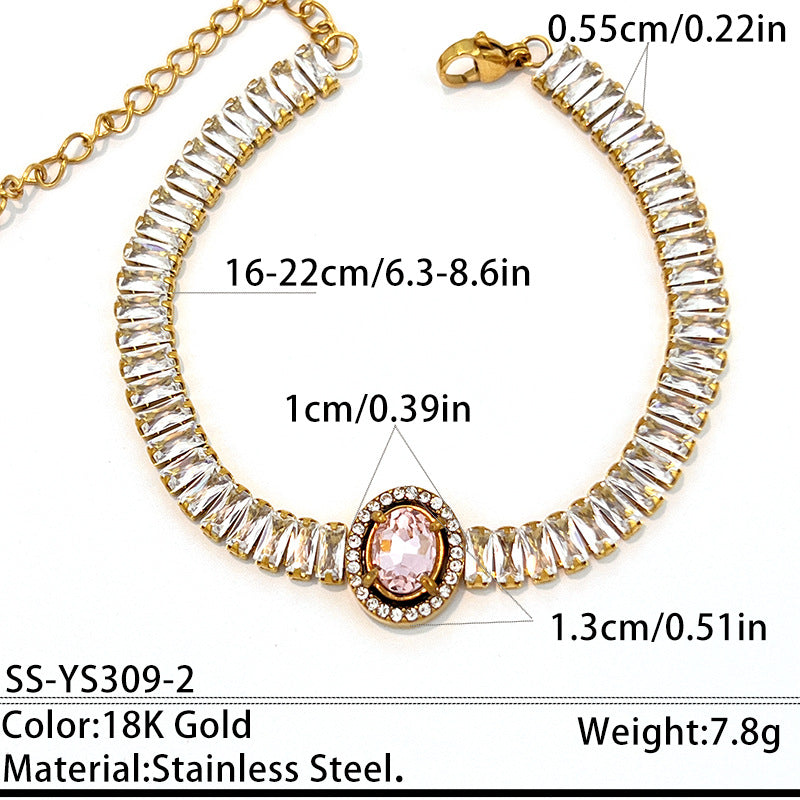 Two-Size Cubic Zirconia Bracelet — bracelet, view 10