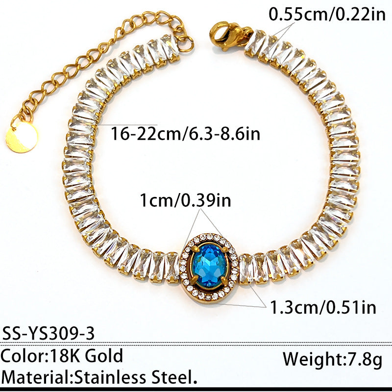 Two-Size Cubic Zirconia Bracelet — bracelet, view 11