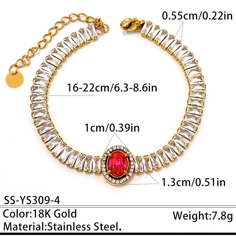 Two-Size Cubic Zirconia Bracelet — bracelet, view 12