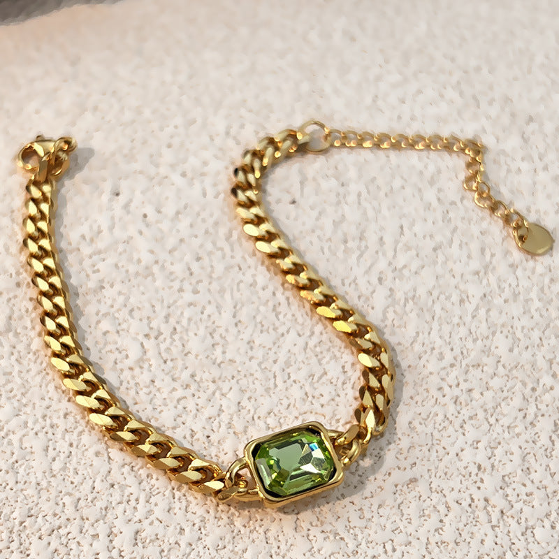 Cuban Link Zirconia Bracelet — bracelet, view 7