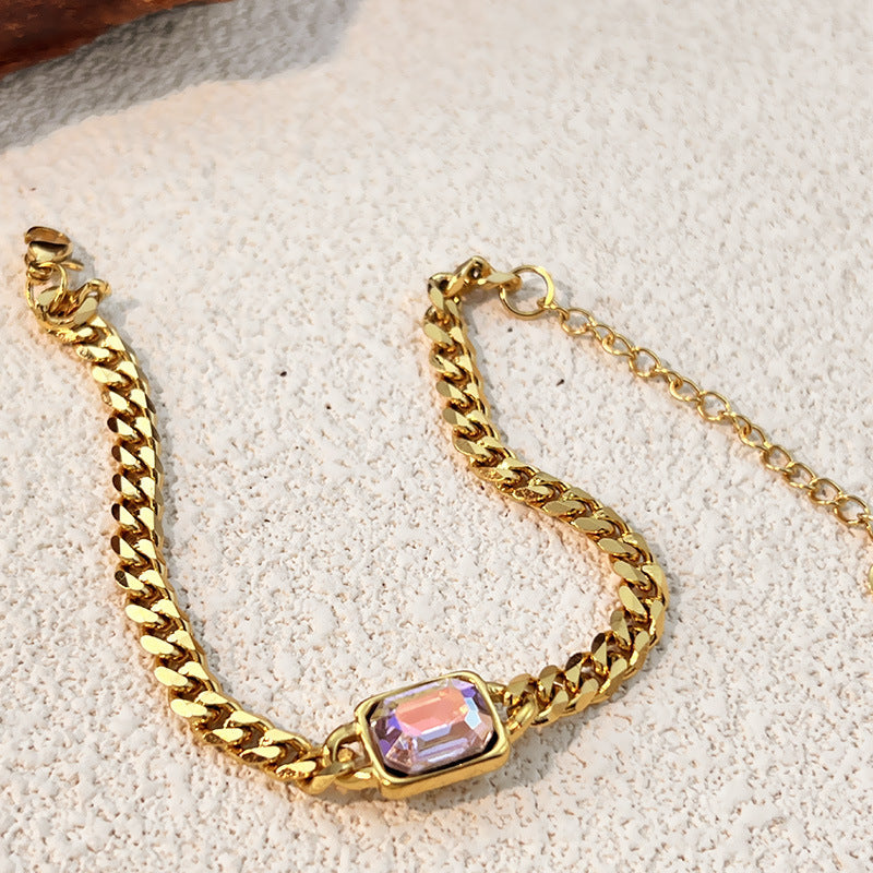 Cuban Link Zirconia Bracelet — bracelet, view 9