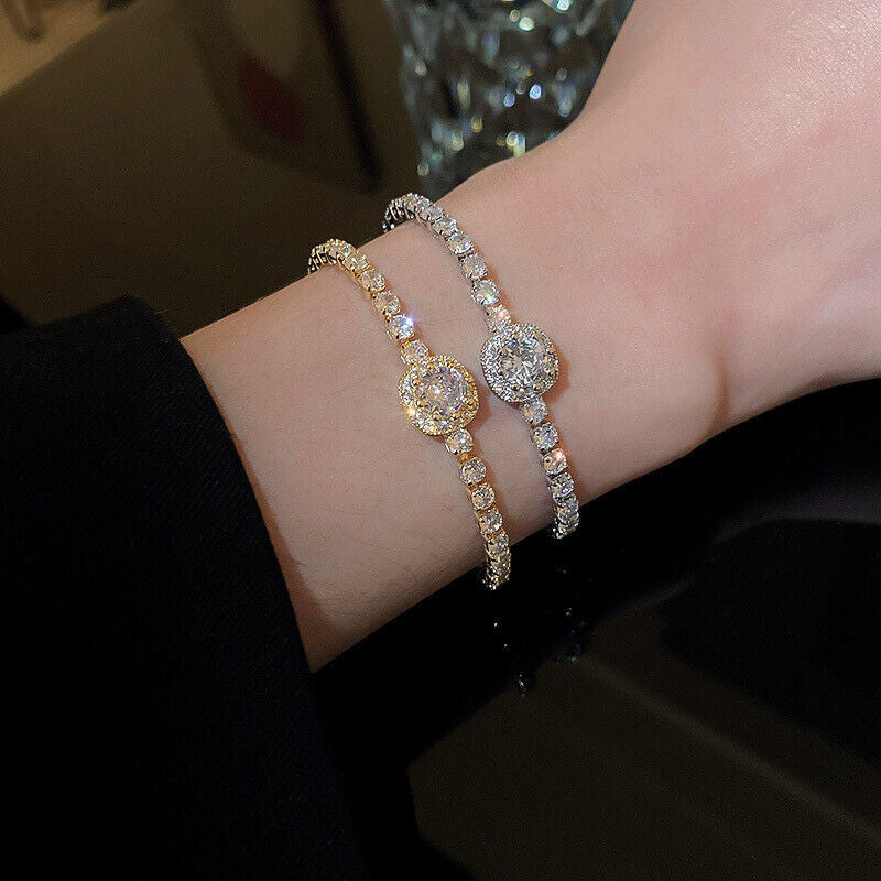 Cubic Zirconia Cross Pendant Bracelet — bracelet, view 7