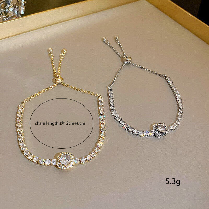 Cubic Zirconia Cross Pendant Bracelet — bracelet, view 10