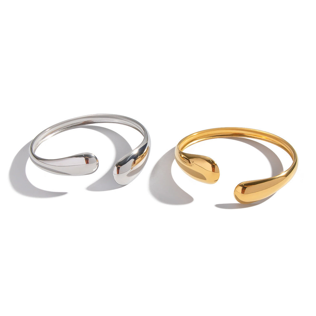 Irregular Hollow-Out Open Bangle — bracelet, view 5