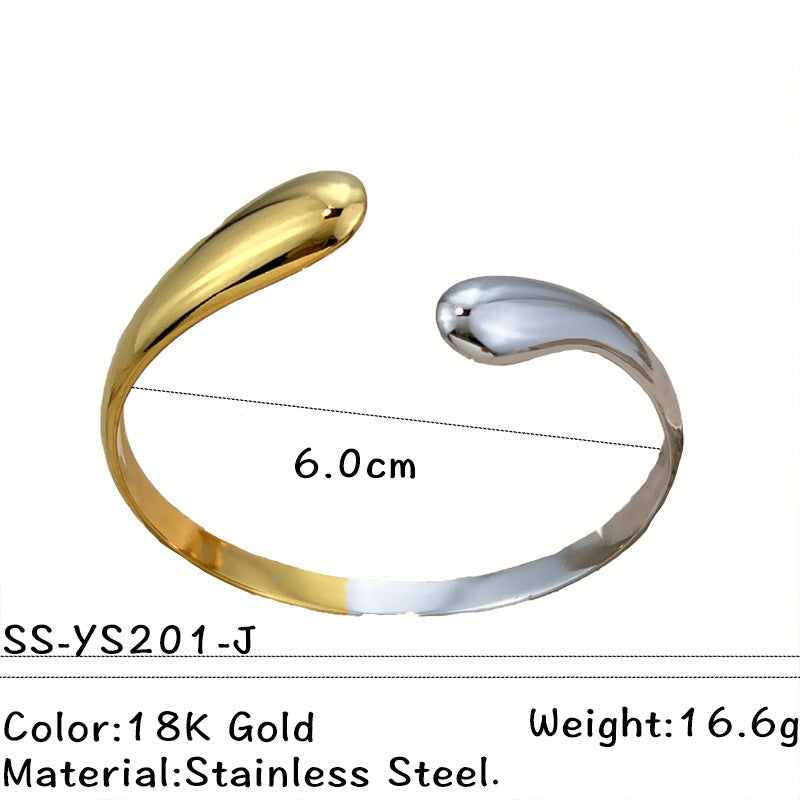 Irregular Hollow-Out Open Bangle — bracelet, view 9