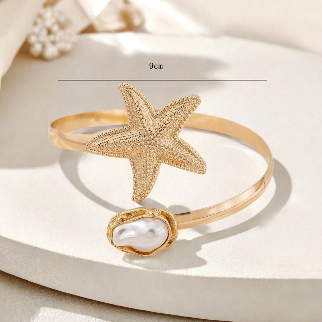 Starfish Pearl Open Cuff — bracelet, view 5