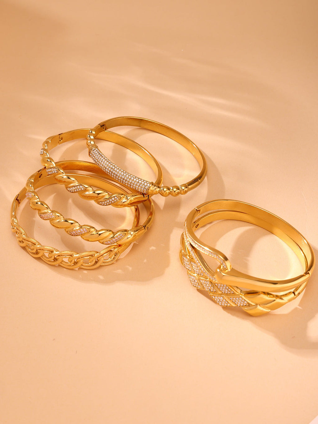 Cuban Link Zirconia Bangle — bracelet, view 2