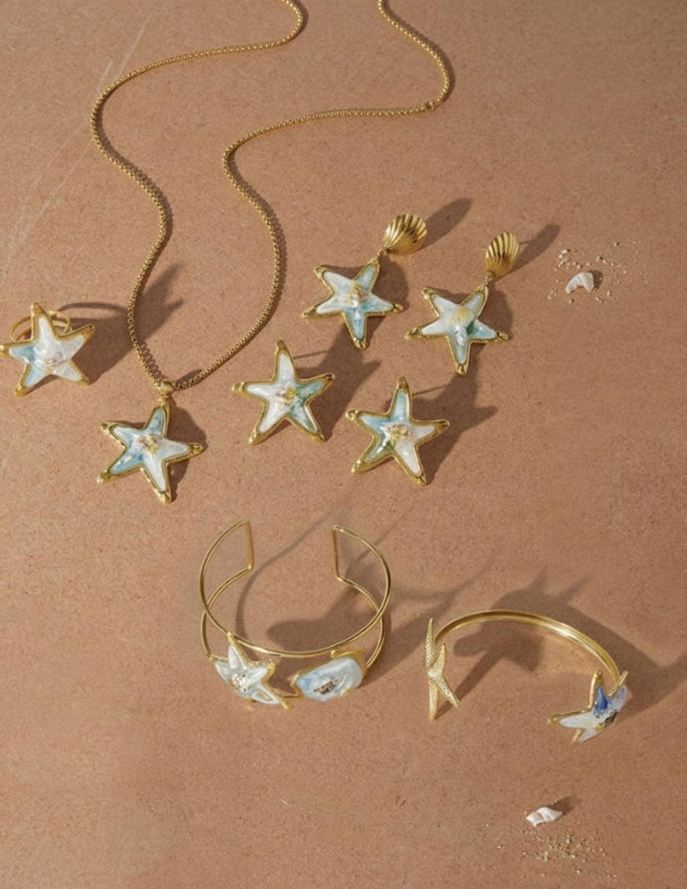Starfish Rhinestone Charm Bracelet — bracelet