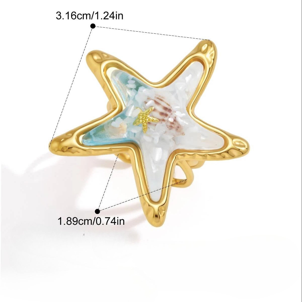 Starfish Rhinestone Charm Bracelet — bracelet, view 7