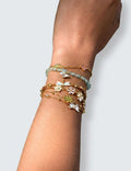 Zircon Charm Link Bracelet — bracelet