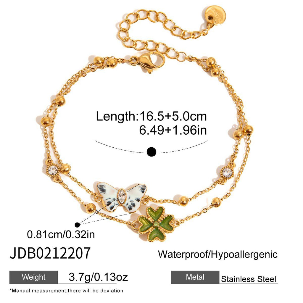 Zircon Charm Link Bracelet — bracelet, view 6