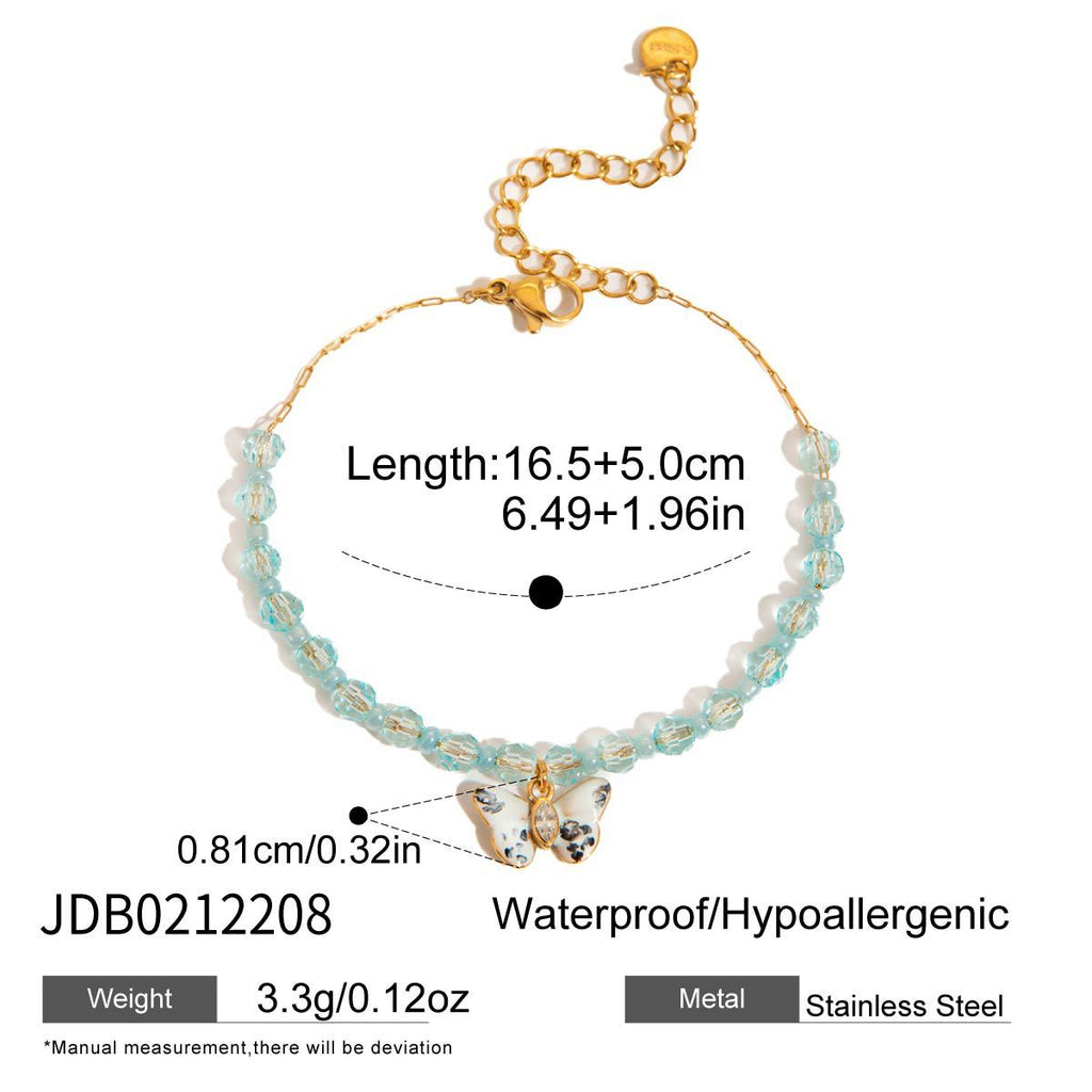 Zircon Charm Link Bracelet — bracelet, view 7