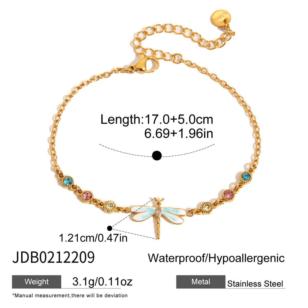Zircon Charm Link Bracelet — bracelet, view 8