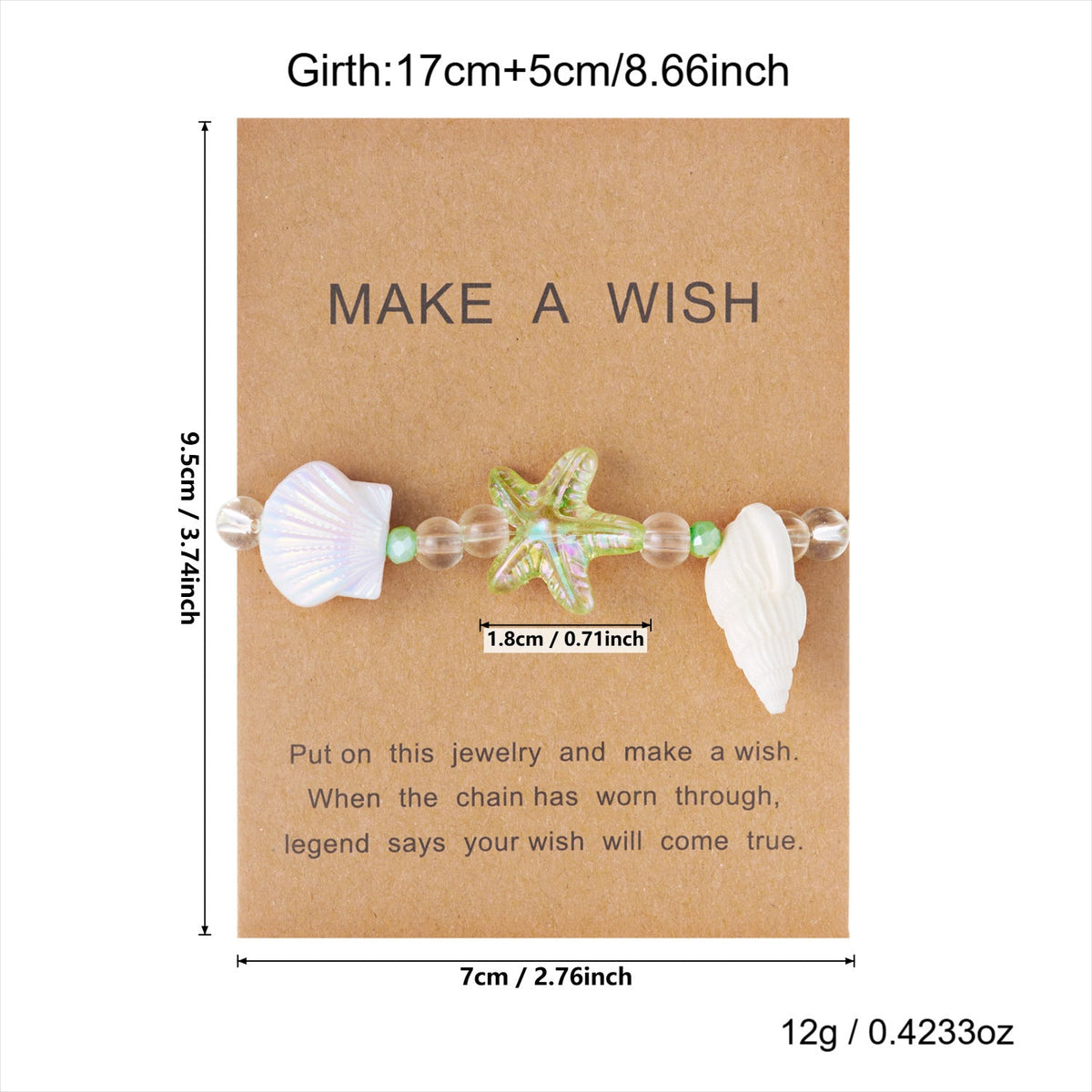 Fine Starfish and Shell Charm Bracelet — bracelet, view 7