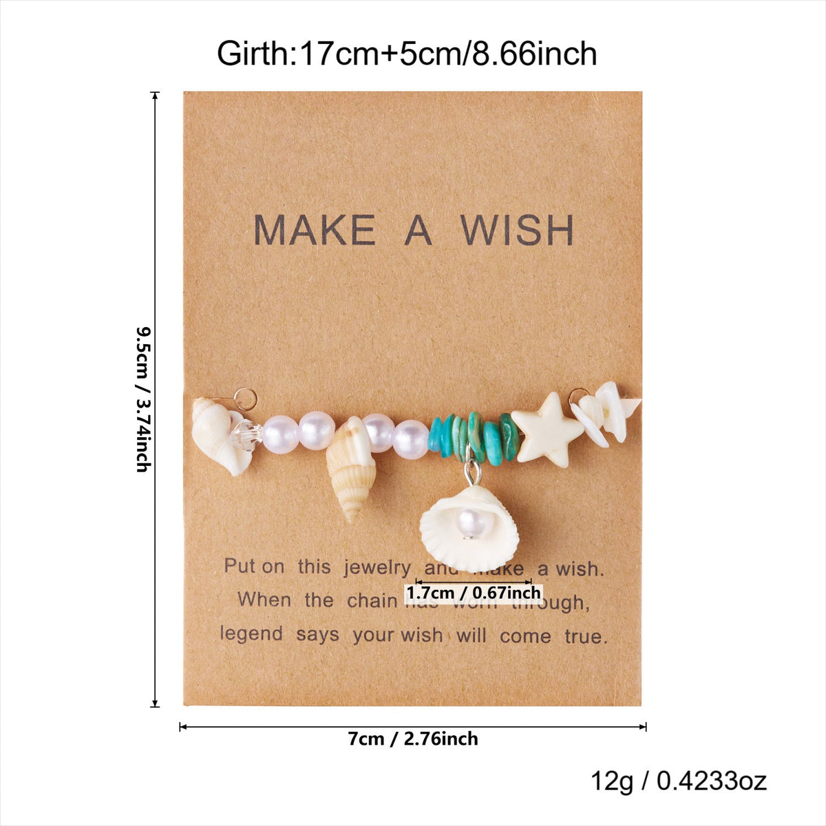 Fine Starfish and Shell Charm Bracelet — bracelet, view 9