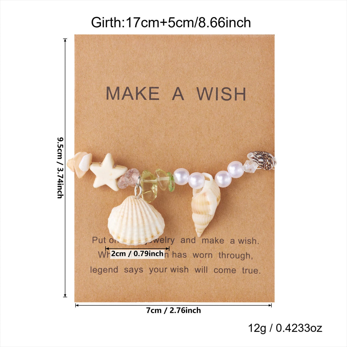 Fine Starfish and Shell Charm Bracelet — bracelet, view 11