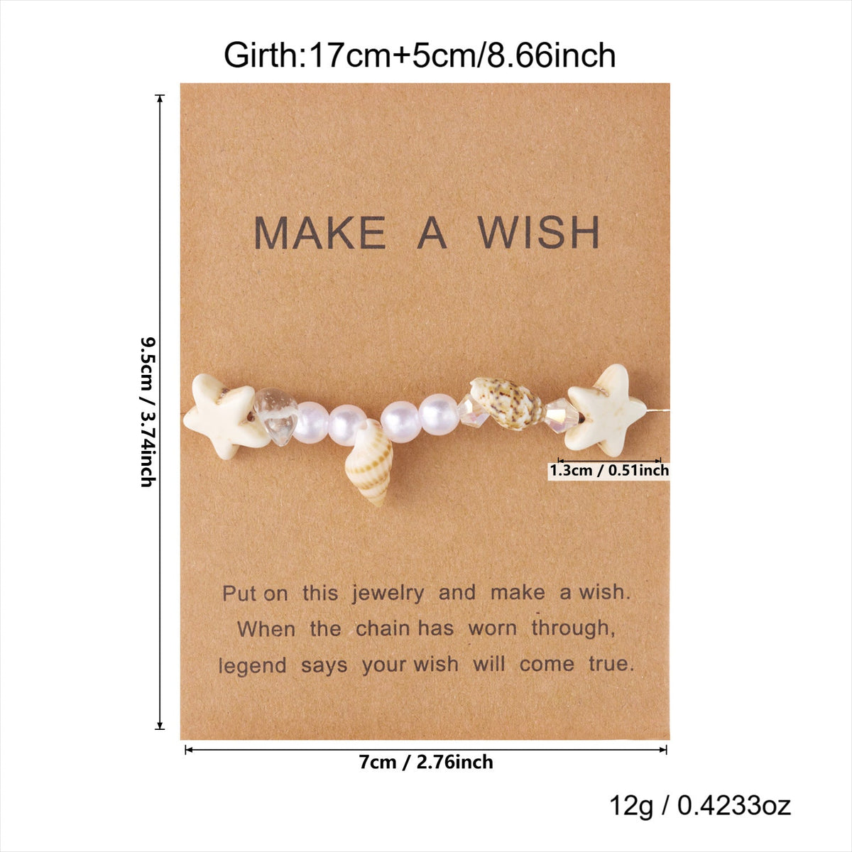 Fine Starfish and Shell Charm Bracelet — bracelet, view 13