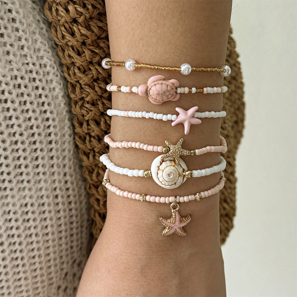 Seed Bead Beach Bracelet Set — bracelet, view 3