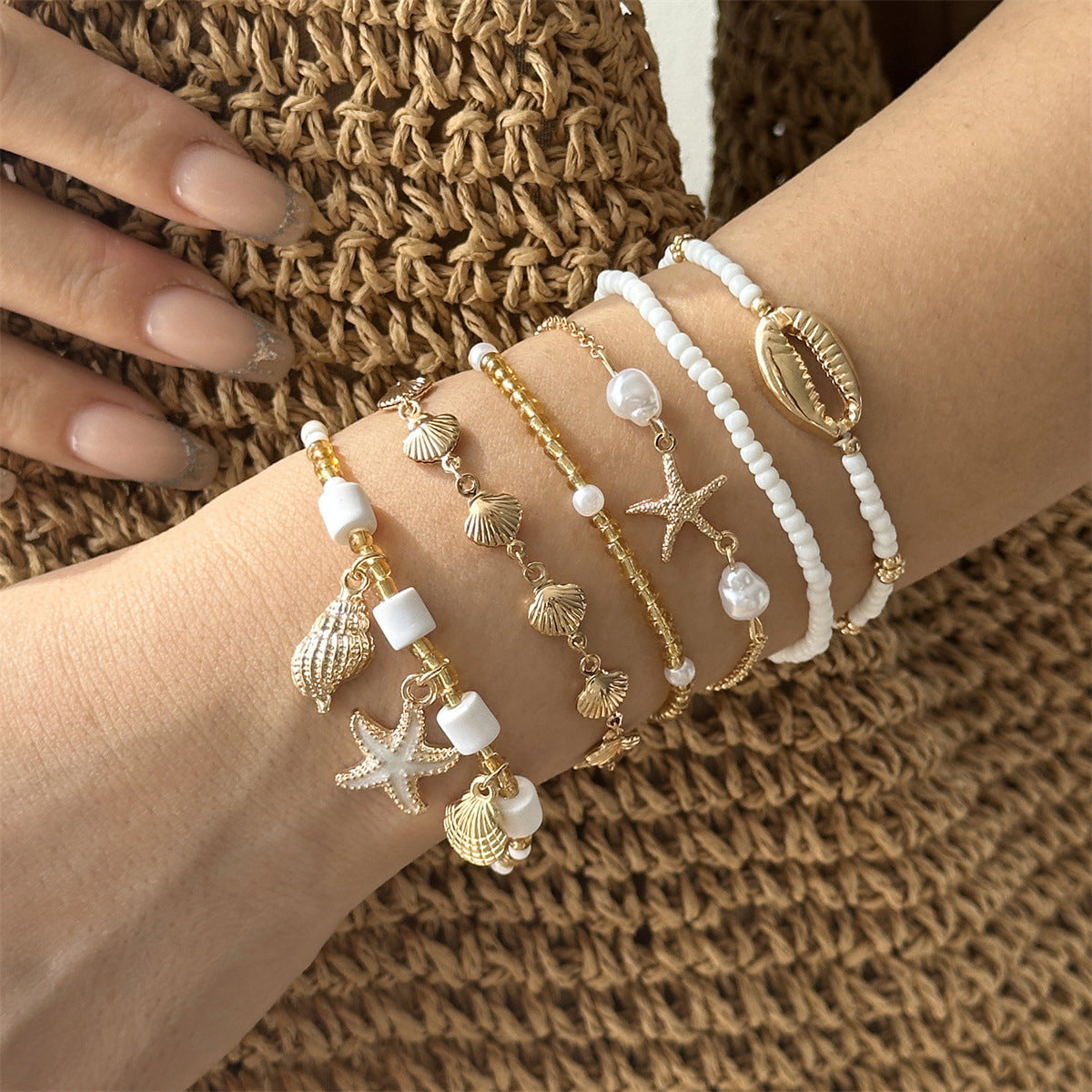 Seed Bead Beach Bracelet Set — bracelet, view 5
