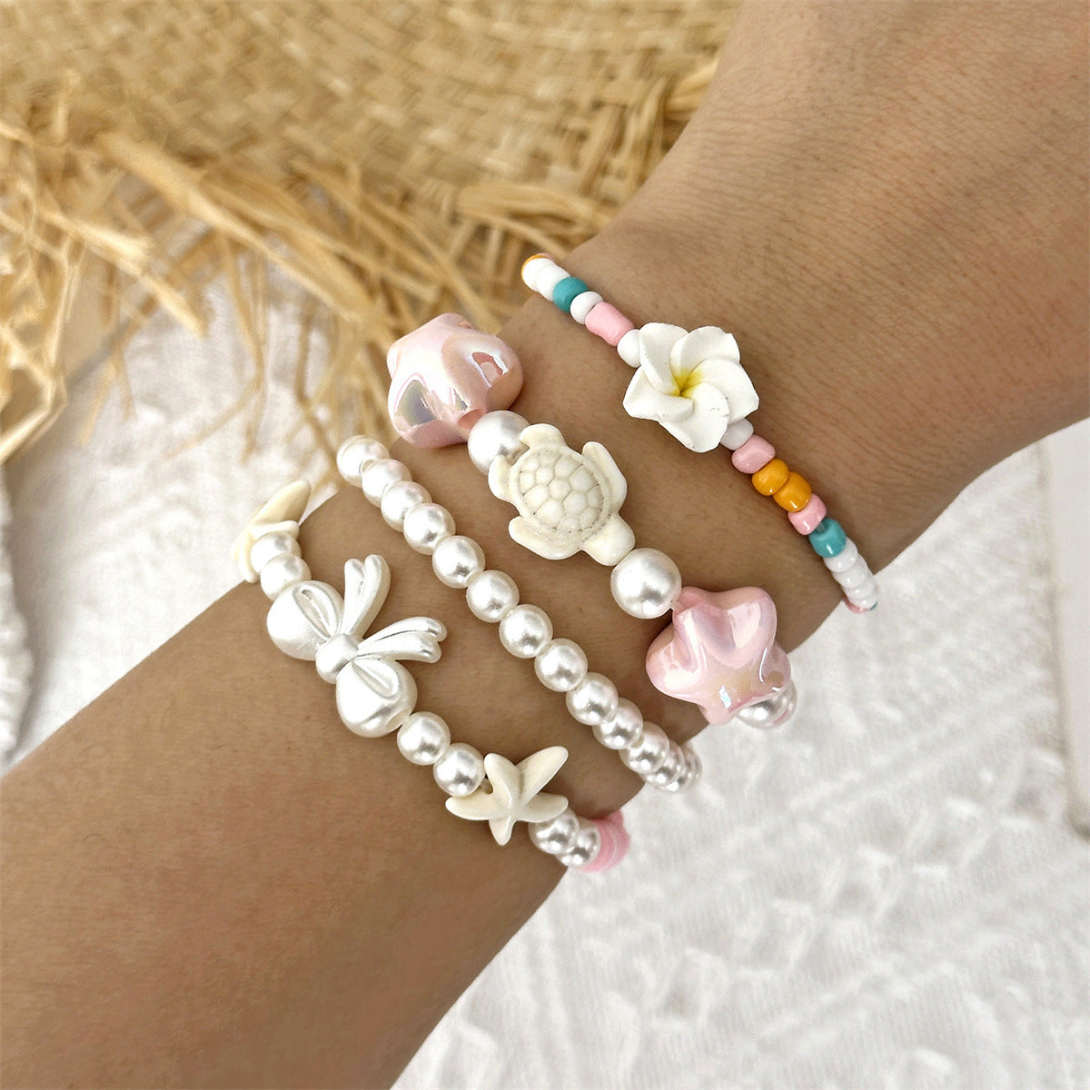 Seed Bead Beach Bracelet Set — bracelet, view 6