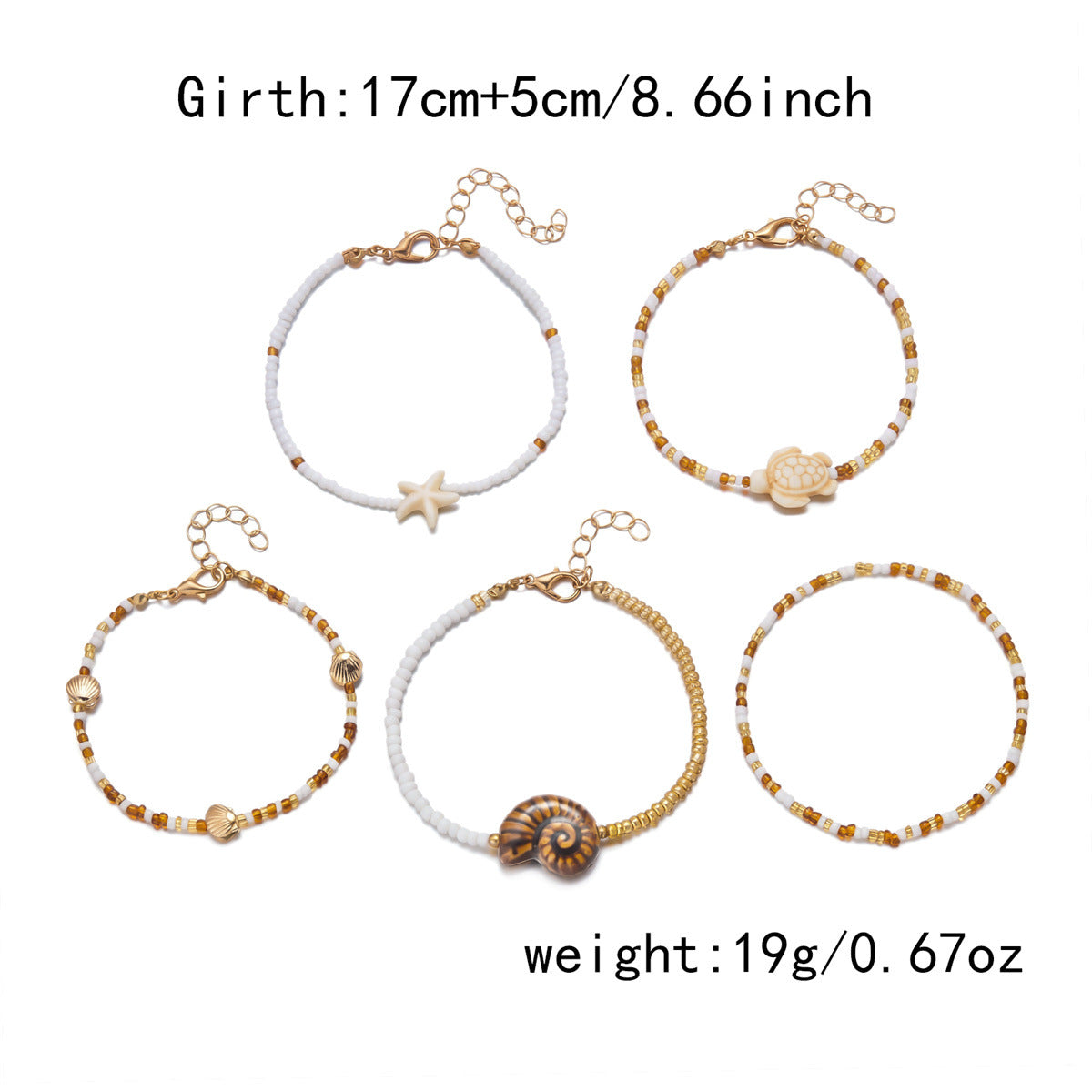 Seed Bead Beach Bracelet Set — bracelet, view 11