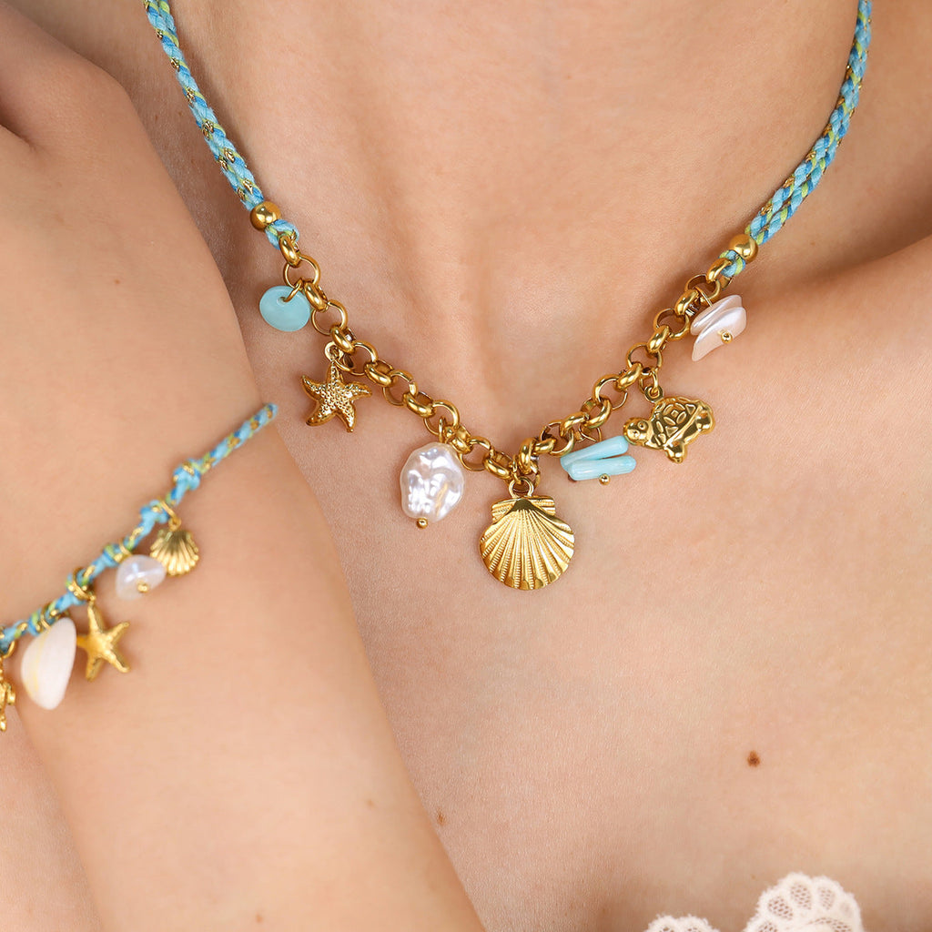 Ocean Charm Extension Chain Bracelet — bracelet, view 2