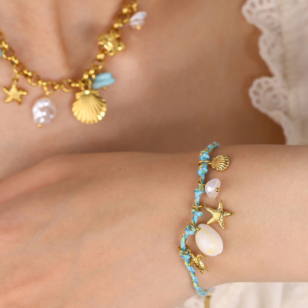 Ocean Charm Extension Chain Bracelet — bracelet, view 3