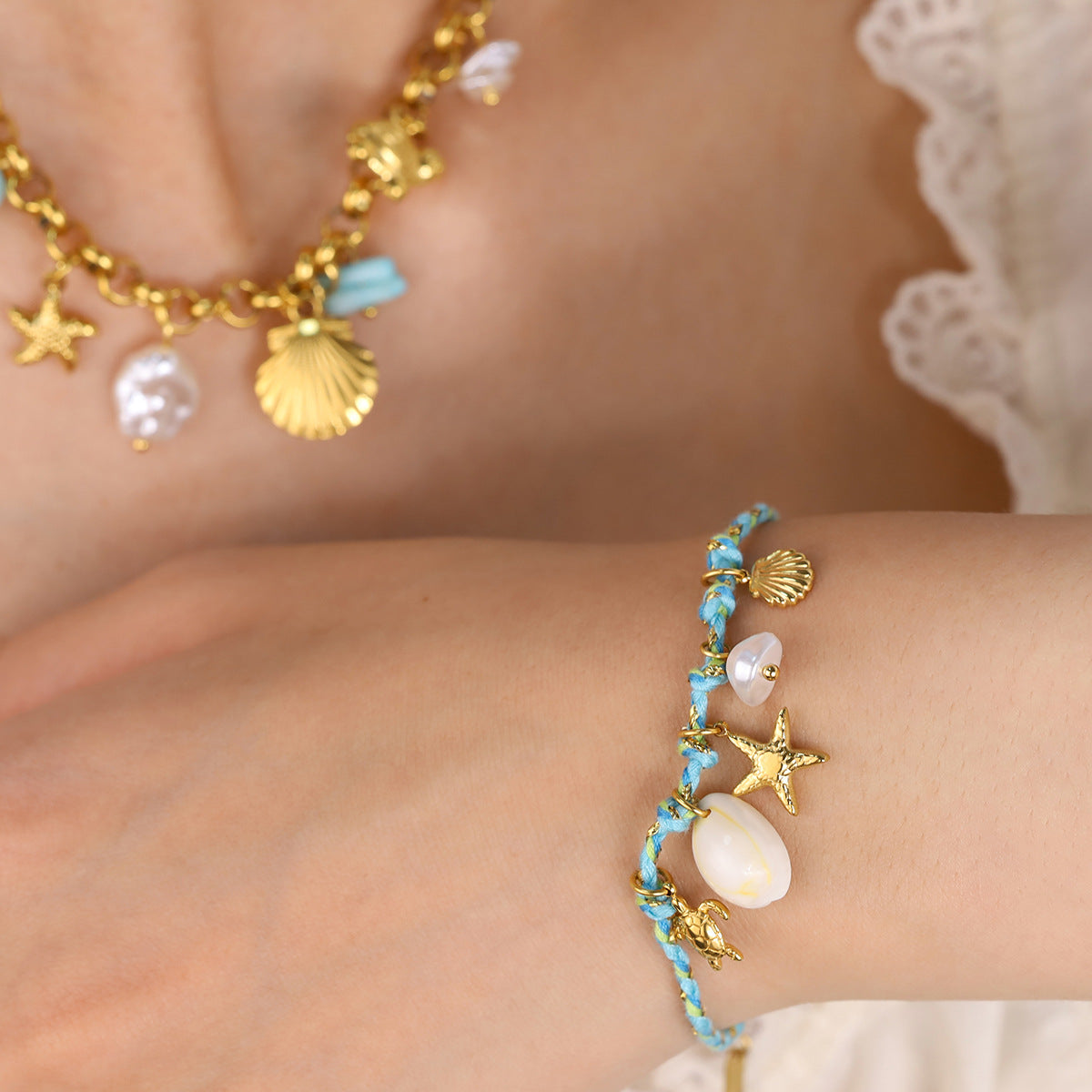 Ocean Charm Extension Chain Bracelet — bracelet, view 3